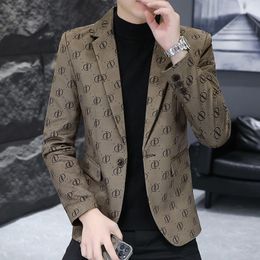 Men's Suits Autumn Winter Casual Coat Fashion Trendy Blazer Korean Version Suit Jacket Slim Fit Jaqueta Masculina Men Clothing