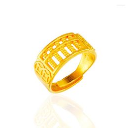 Wedding Rings 24k Gold For Women Abacus Money Engagement Creative Couples Fashion Jewelry Gift