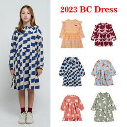 Girl s Dresses BC Brand Girls Dress 2023 Autumn Printing Fashion Children s Cotton Cute Korean Of The Princess Clothing 230906