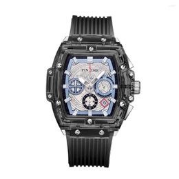 Wristwatches Pin Cross-border Trade Men's Watch Multifunctional Transparent Spot Wholesale