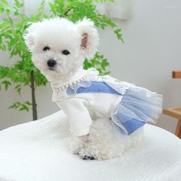 Dog Apparel Winter Dress Cat Pet Tutu Skirt Yorkies Pomeranian Shih Tzu Maltese Poodle Bichon Schnauzer Clothes Puppy Clothing Coat