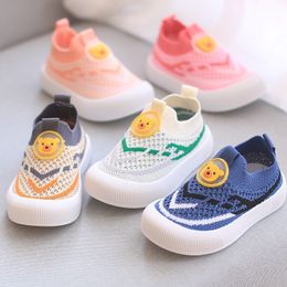 Sneakers Children Casual Shoes Baby Shoes Antislip Breathable Infant Crib Floor Socks With Rubber Sole Boys Girls Mesh Shoes Soft Bottom 230906