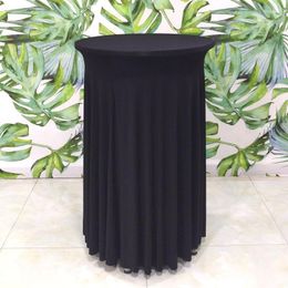 Table Cloth Elastic High Foot Bar Tablecloths For Cocktail Party Celebrations And El Meetings Easy To Clean Covers With Skirt Hem