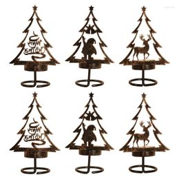 Candle Holders Elegant Christmas Decor Santa Tree Holder Exquisite Craftsmanship Nature Pattern Home Ornament