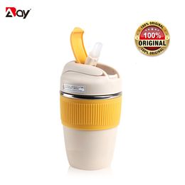 Water Bottles Cup Thermal Mug with Straw Isotherm Flask Tumbler Thermo for Bottle Stainles Steel Coffee Beer Cooler Waterproof Drinkware 230907