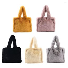 Duffel Bags Women Retro Soft Warm Plush Handbags Autumn Winter Fluffy All-match Phone