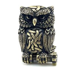Outdoor Gadgets 1 Set Brass Owl Paracord Bracelet Buckle DIY Outdoors EDC Accessories Pendant Parts Lanyards Charms Tools Weaving Crafts 230906