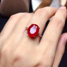 Cluster Rings Top Quality Fashion Ruby Ring Natural And Real 925 Sterling Silver For Men Or Women