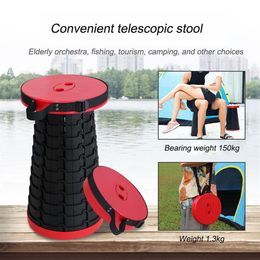 Telescoping Folding Stool Sturdy Portable Lightweight Plastic Stool Holds up 330 Lbs Outdoor Camping Fishing Folding Stool Chair282e