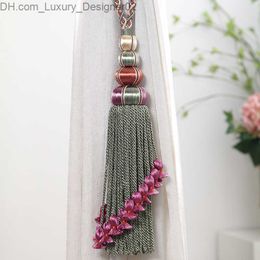 Curtain Poles 2pcs Gorgeous Tassel Curtain Tieback With Hanging Ball Drapery Rope Strap Holder for Hotel Home Decor 2020 New Curtain Accessory Q230907