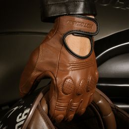 Five Fingers Gloves Leather Gloves Motorcycle Gloves Men Woman Touch Screen Breathable Moto Racing Riding Motorbike Protective Gear Motocross Gloves 230907