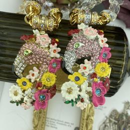 Chains Retro Fashion Elegant Sweet Lady Style Flamingo Shape Magnet Pendant