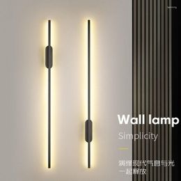 Wall Lamp Modern LED Sconce Long Light Indoor Lighting Living Room Bathroom Decor Bedside Ceiling Sofa Background 220V 60cm