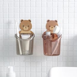 Bath Accessory Set Home Bathroom Accessories Sets Toothbrush Holder Toothpaste Storage Rack Wall Mount Cup Stand Child