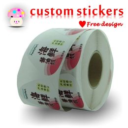 Other Decorative Stickers custom stickers plastic PVC Vinyl paper transparent clear adhesive round hologram stationery sticker labels printing 230907