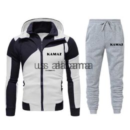 Men's Tracksuits 2022 Spring Autumn Selling KAMAZ Print Customizable Cotton Set Harajuku Style Mens Zipper Popular Put Together Slim Set x0907