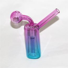 4.72inch Bubbler Oil Burner Mini Glass Bongs Percolator Diffuser Water Pipes Hookah Bong Bubblers Recycle Philtre Portable Smoking Dab Rigs Device