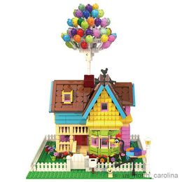 Blocks City Expert Flying Balloon Up House Tensegrity Modular Building Blocks Compatible 43217 Toy For Kids R230907
