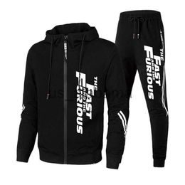 Men's Tracksuits 2021 Hot Sale Men's Fashion Tracksuit Zipper Hoodies and Sweatpants High Quality Male Outdoor Casual Sports Jogging Suit x0907
