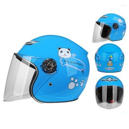 Motorcycle Helmets Cute Kids Helmet Electric Vehicle Riding Motorbike Children Safety Four Seasons Bike