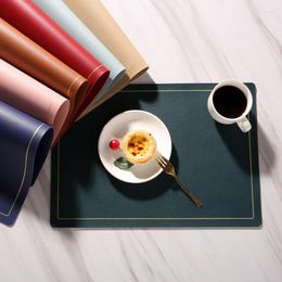 Table Mats PVC Leather Placemats Household Square Dining El Western Meal Creative Oil-Separating Heat-Insulating Pads