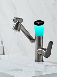 Kitchen Faucets Shampoo Faucet And Cold Temperature Display Of Washbasin In All Directions