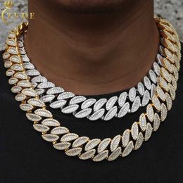 Cubana Iced Moissanite Vvs Mens 20mm Jewellery Chain Silver Leaf Baguette Hop Necklace Hip Out Diamond Cuban Link Sterling 925 Bqwlb