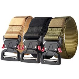 Sports Belt Mountaineering Outdoor Multifunctional Tactical Snake Eye Buckle Nylon Canvas Woven Trouser Belt Universal Belts