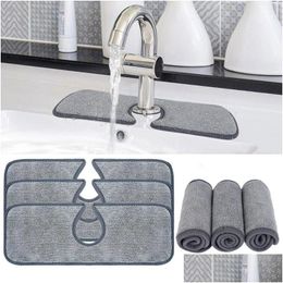 Cleaning Cloths Kitchen Faucet Absorbent Mat Sink Splash Guard Microfiber Catcher Countertop Protector For Bathroom Drop Delivery Dhhyg