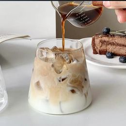 Wine Glasses 300ml Creative Mountain Shape Glass Cup Heat Resistant Clear Water Juice Milk Tea Coffee Mug Drinkware Gifts