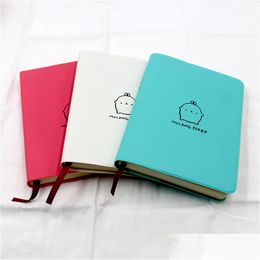 Notepads Wholesale Molang Cute Rabbit Leather Er Schede Diary Notebook Notepad 230515 Drop Delivery Office School Business Industrial Dhxkj