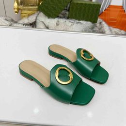 Women Men Leather G Slide Slipper Sandals Designer Slides Causal Non-Slip Slides Summer Flip Flops Outdoor Flower Platform ghjfgh