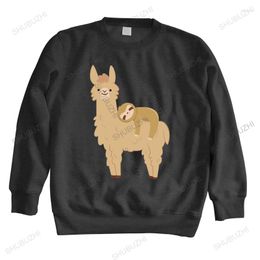 Men's Hoodies Men Streetwear Spring Sweatshirt Shubuzhi Cotton Hoody On Llama Cute And Adorable For Kid Homme High Quality Fashion Hoodie