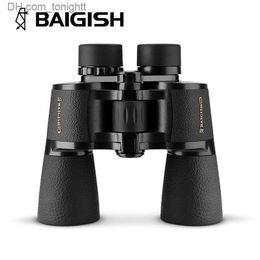 Telescopes Binoculars Long Range Baigish 20X50 Powerful Telescope Night Vision For Hunting Camping High Quality Wide Angle Central Military Q230907