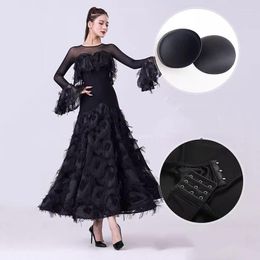 Stage Wear Elegant Ballroom Dance Dress For Women Competition 2023 High-end Modern Dancing Clothes Standard Waltz Performance Costumes