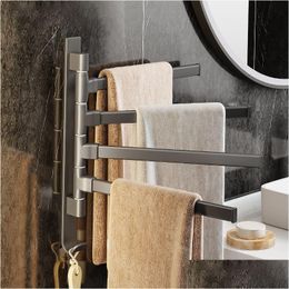 Bathroom Storage Organization Towel Rack Rotatable Bathroom Shees With Hook No Drill Shower Hanger Kitchen Storage Shelf Accessories Dha9N