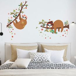 Adesivos de parede dos desenhos animados animal menino menina crianças decoração estética berçário quarto decalques papel parede adesivos