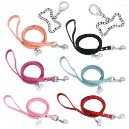 Dog Collars (20 Pieces/Lot) High Quality Leashes Suede Material 1.5 120cm For Small Medium Dogs Leash