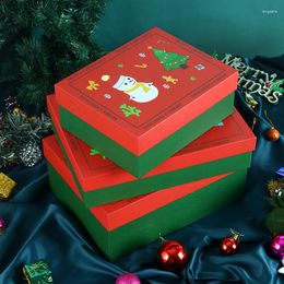 Gift Wrap Christmas Box Bow Heaven And Earth Lid Empty Creative Red