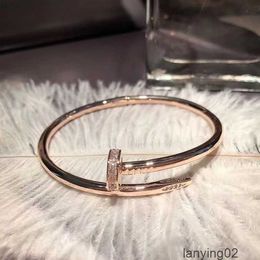 nail bracelet gold bangle for women men stainless steel Cuff bangles open nails in hands Christmas gifts for girls accessories wholesale designer bracelet Y56