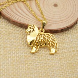 Pendant Necklaces LPHZQH Fashion Boho Chic Cute Dog Standing Rough Collie Necklace Women Choker Collars Jewelry Christmas Gift