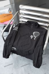 xinxinbuy Men designer Coat Jacket Hot air balloon embroidery long sleeves women Grey Black khaki apricot S-2XL