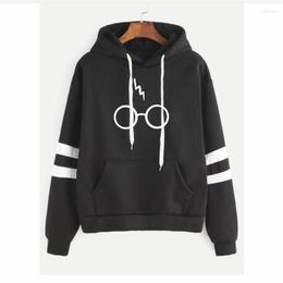 Women's Hoodies Fashion Casual Sweatshirt Women Fleece Warm Hooded Top Harrys Potters Glasses Print Hoodie Sweat Femme Sudadera Mujer