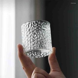 Wine Glasses Hammer Pattern Glass Teacup Coffee Cup Household Heat Resistant Breakfast Milk Water Thickened Tea Mug