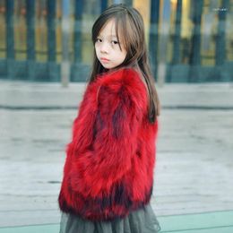 Jackets 200 Fashion Winter Kids Girls Real Raccoon Fur Coats Clothes Children Thick Warm Natural Jacket Outerwear W202
