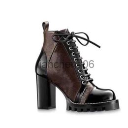 Boots High Quality Genuine Leather Lace Up Women Boots For Winter Sexy Short Platform Boots Chunky Heels Booties x0907