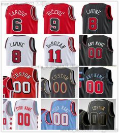 Basketball Jerseys Zach 8 LaVine Nikola 9 Vucevic DeMar 11 DeRozan Alex 6 Caruso Coby 0 White Lonzo 2 Ball Patrick 44 Williams Ayo 12 Dosunmu Men Women Youth Printed