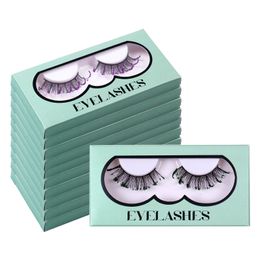 Handmade Reusable Colorful Glitter False Eyelashes Extensions Wispy Soft Thick Curled Faux Mink Lashes with Glitter Powder Eyelash Beauty Supply