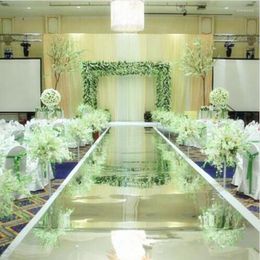 Party Supplies 10m Per Lot 1m Wide Shine Silver Mirror Carpet Aisle Runner For Romantic Wedding Favors Decoration