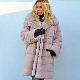 Women's Fur Faux Fur Solid Faux Fur Hooded Long Coats Warm Autumn Winter Women Long Sleeve pockets Plus Size Outwear Ladies Oversized Elegant x0907